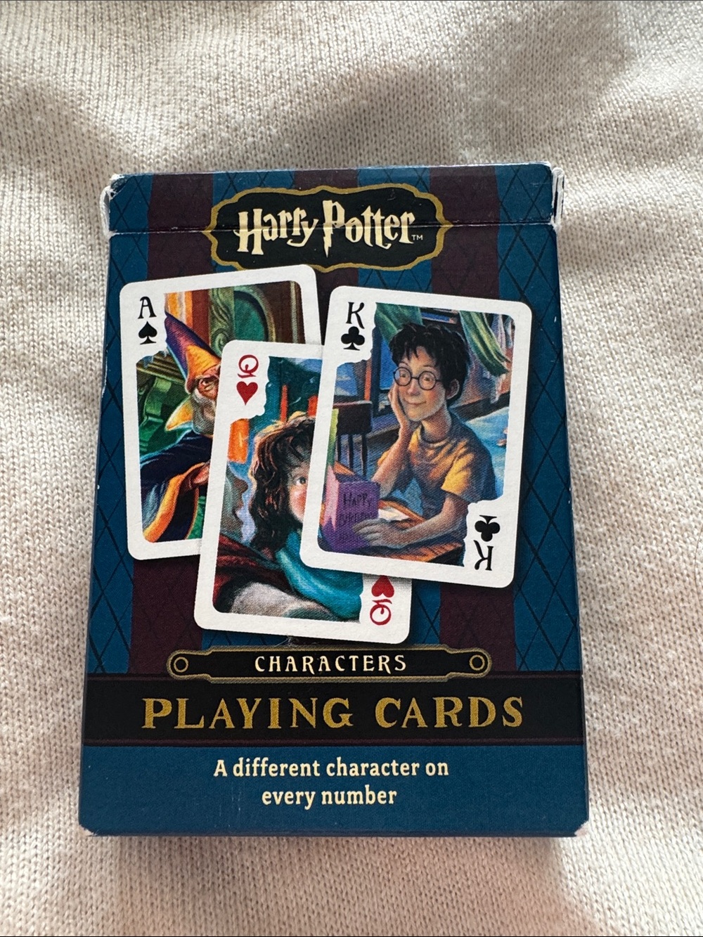 Warner Bros. Harry Potter Characters Playing Cards - Blue and Gold Box